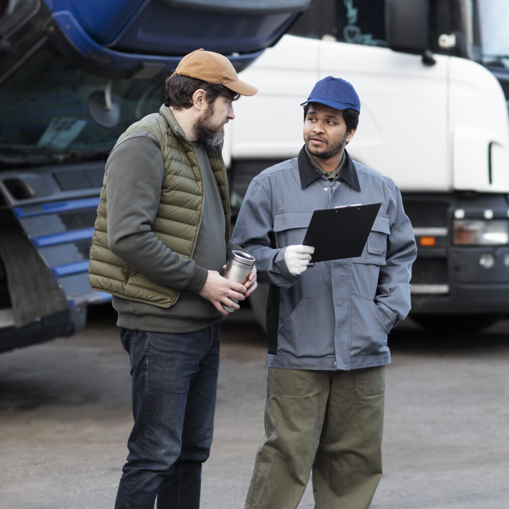 Contingent cargo insurance for freight brokers - Truck driving on highway at sunset with protected cargo